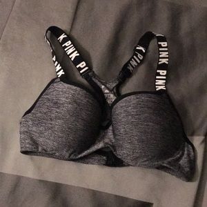 Pink push up sports bra (Small)